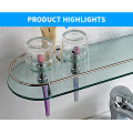 Direct factory single tier shower glass shelf bathroom corner shelf